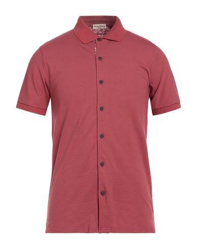 Cashmere Company Man Shirt Brick Size 44 Cotton