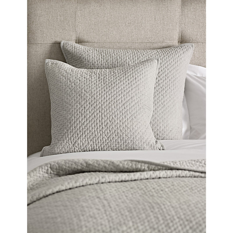 Blue/grey Hayden Hand-quilted Double Cotton Quilt 215cm x 250cm Double