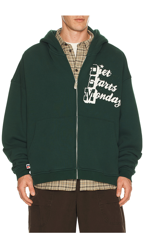 Diet Starts Monday Star Full Zip Sweatshirt in Green. L. Also in M, S, XL/1X
