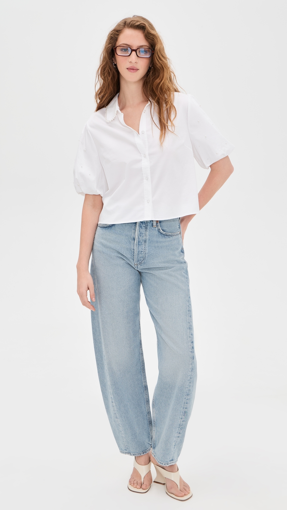 Soo Pearl Poplin Shirt White/Pearl
