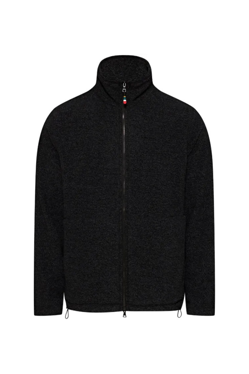 Wool-Blend Zip Jacket — Gray