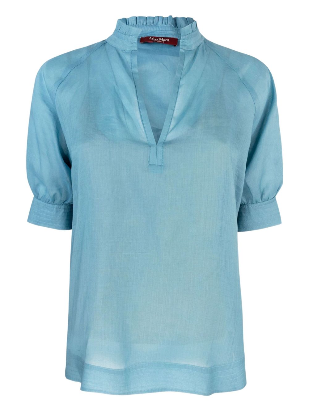 Puffed-sleeve top - Blue