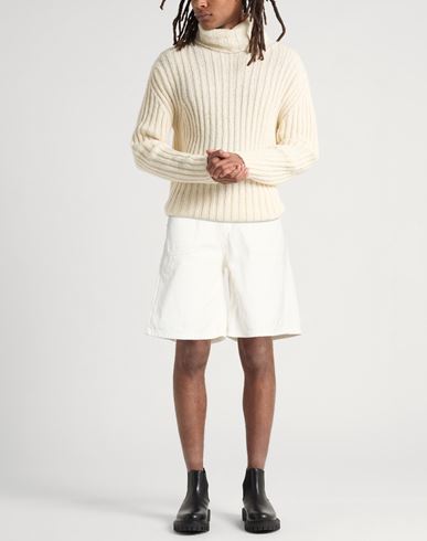Man Shorts & Bermuda Shorts Cream Size 28 Cotton