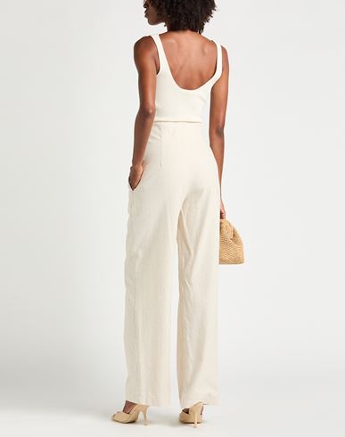 Fête Impériale Woman Pants Ivory Size 4 Organic cotton, Hemp