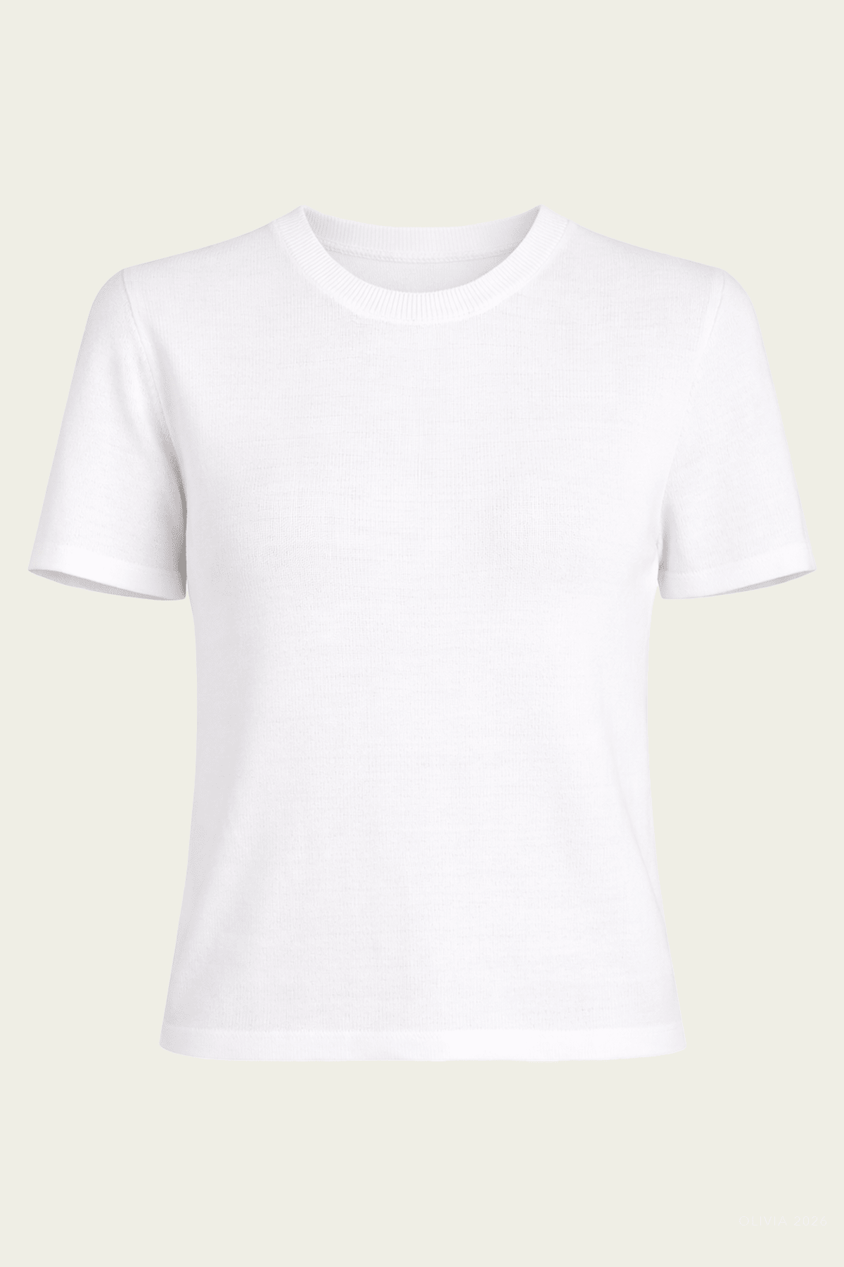 Devon Knit Tee in White
