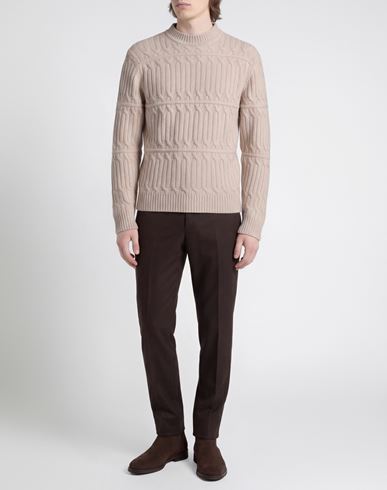 Man Sweater Beige Size L Merino Wool
