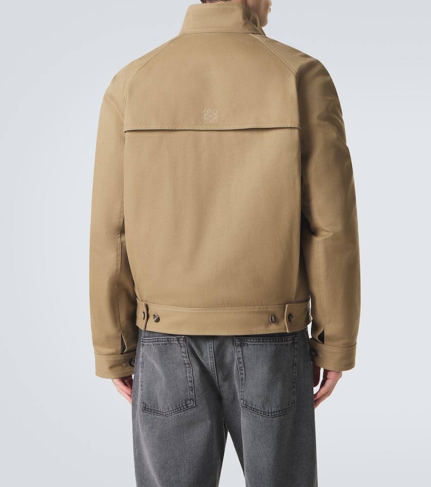 Layered cotton gabardine jacket