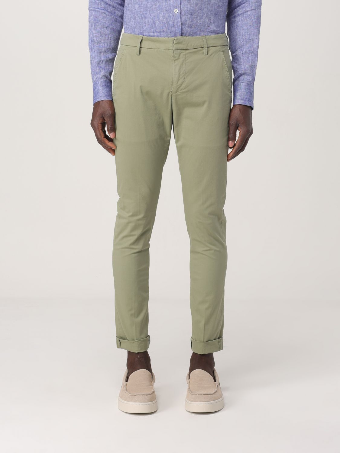 Pants DONDUP Men color Green