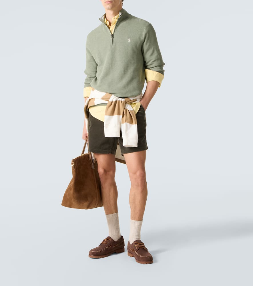 Cotton half-zip sweater