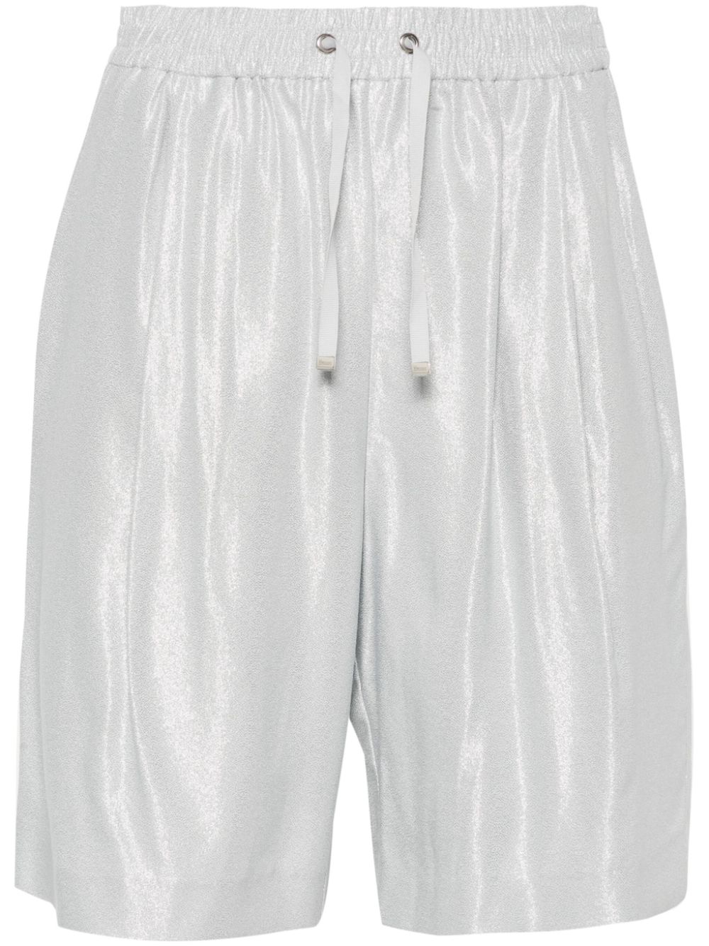 Pleat-detail shorts - Silver