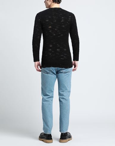 Man Sweater Black Size 40 Wool