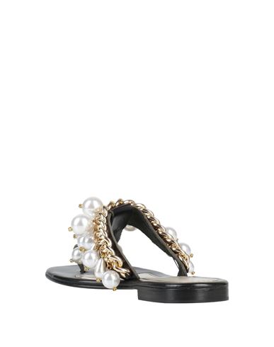 Elina Linardaki Woman Thong sandal Black Size 5 Leather