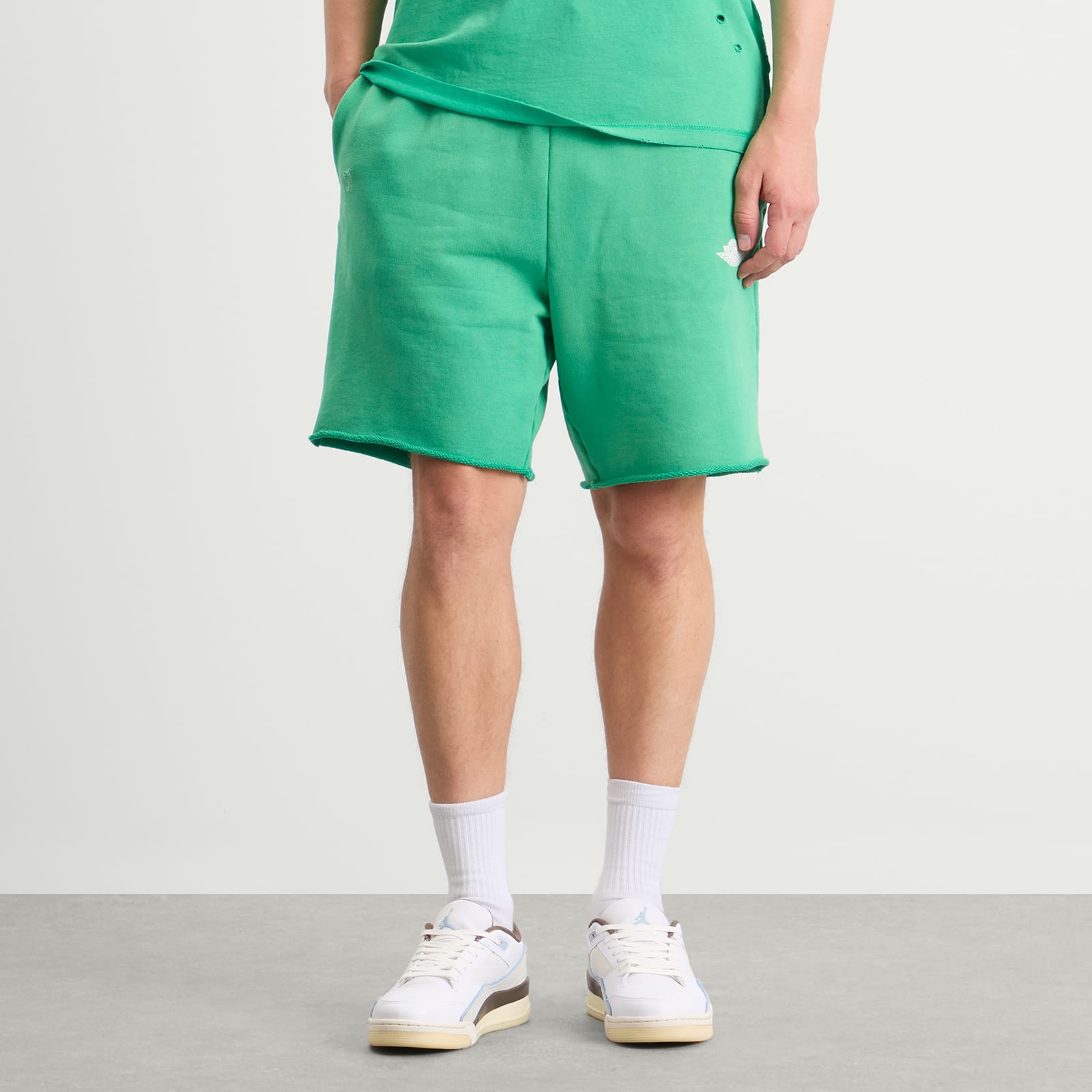 Men's Rare Air Pullover Fleece Short Stadium Green/Sail