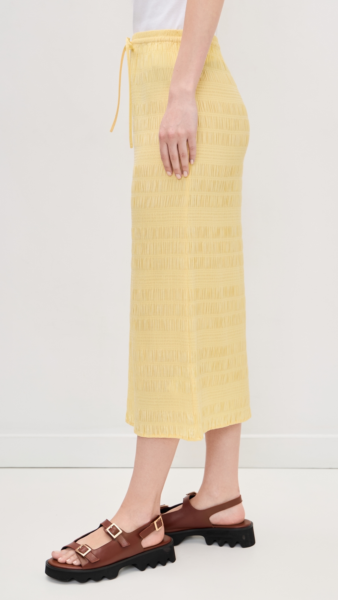 Mimi Smocked Skirt Banana Peel