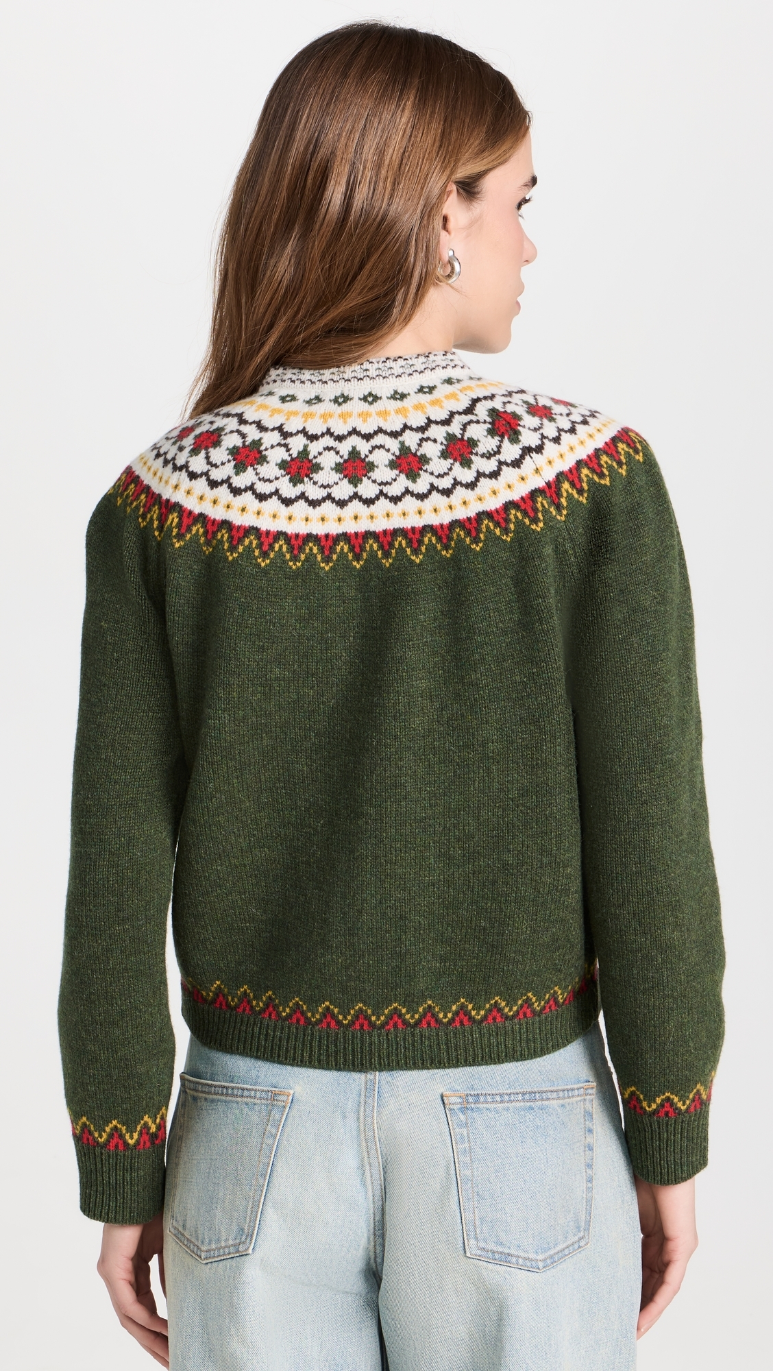 Hilde Fair Isle Cardigan Thyme Multi