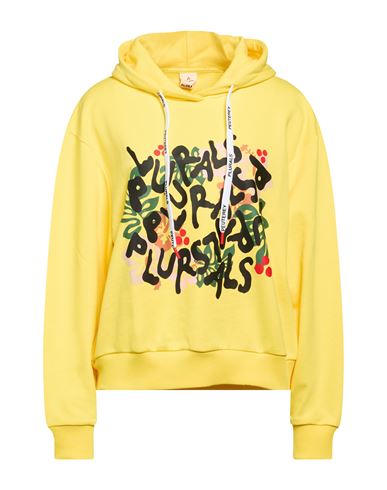 Woman Sweatshirt Yellow Size S Cotton