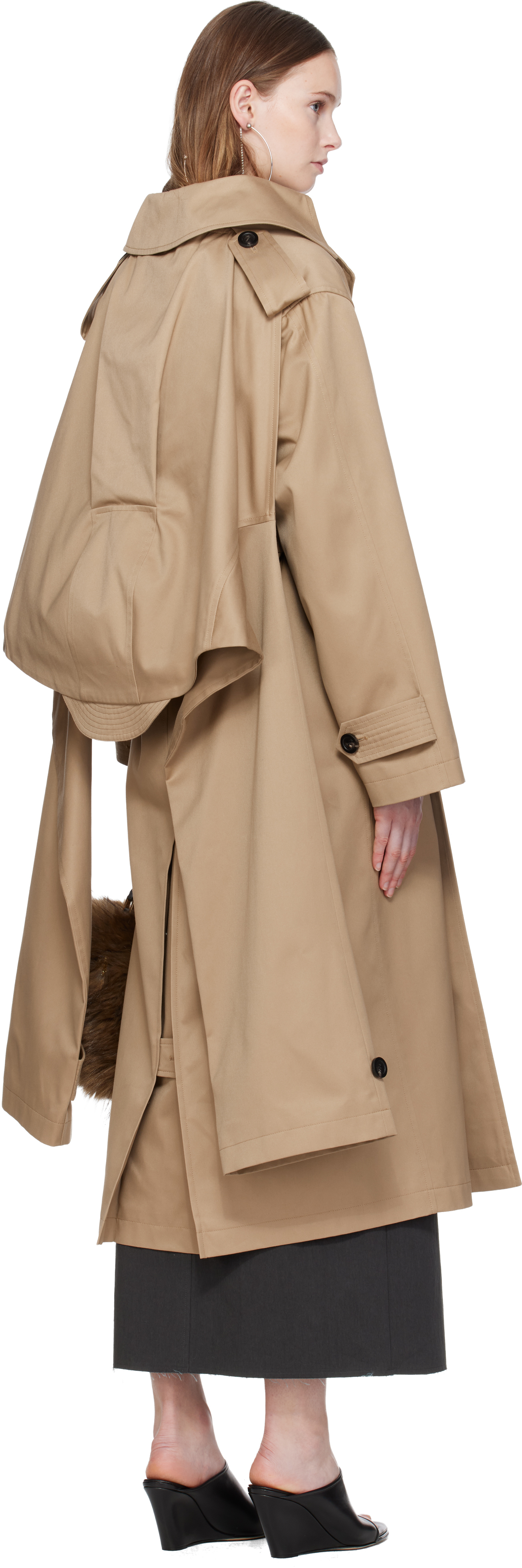 Beige 'The Hooded' Trench Coat