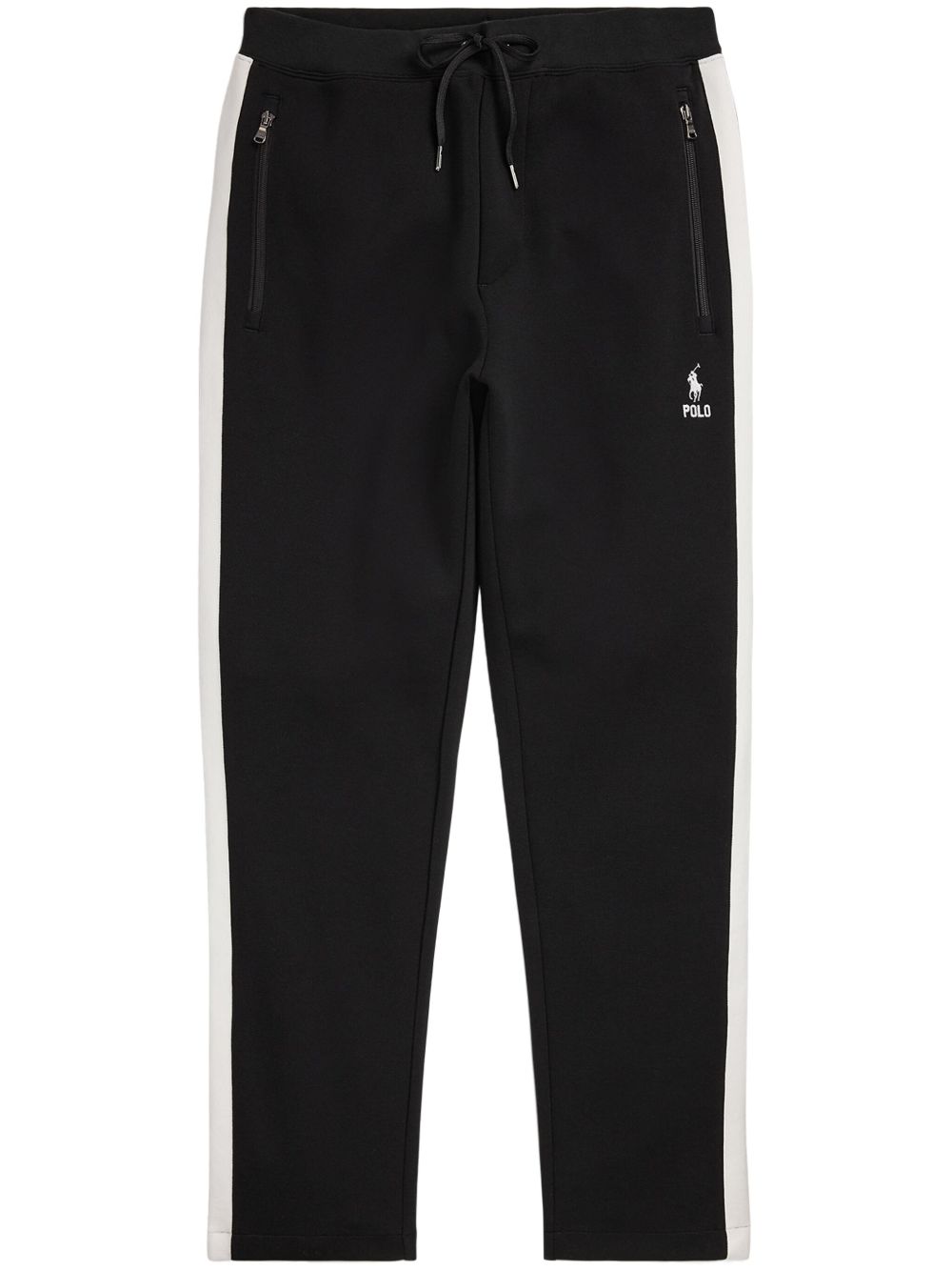 Polo Pony-embroidered track pants - Black