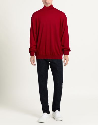 Man Turtleneck Brick Size 50 Virgin Wool