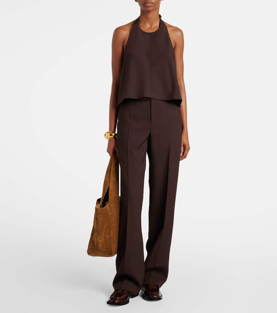 Wardrobe. NYC Open-back halterneck wool top