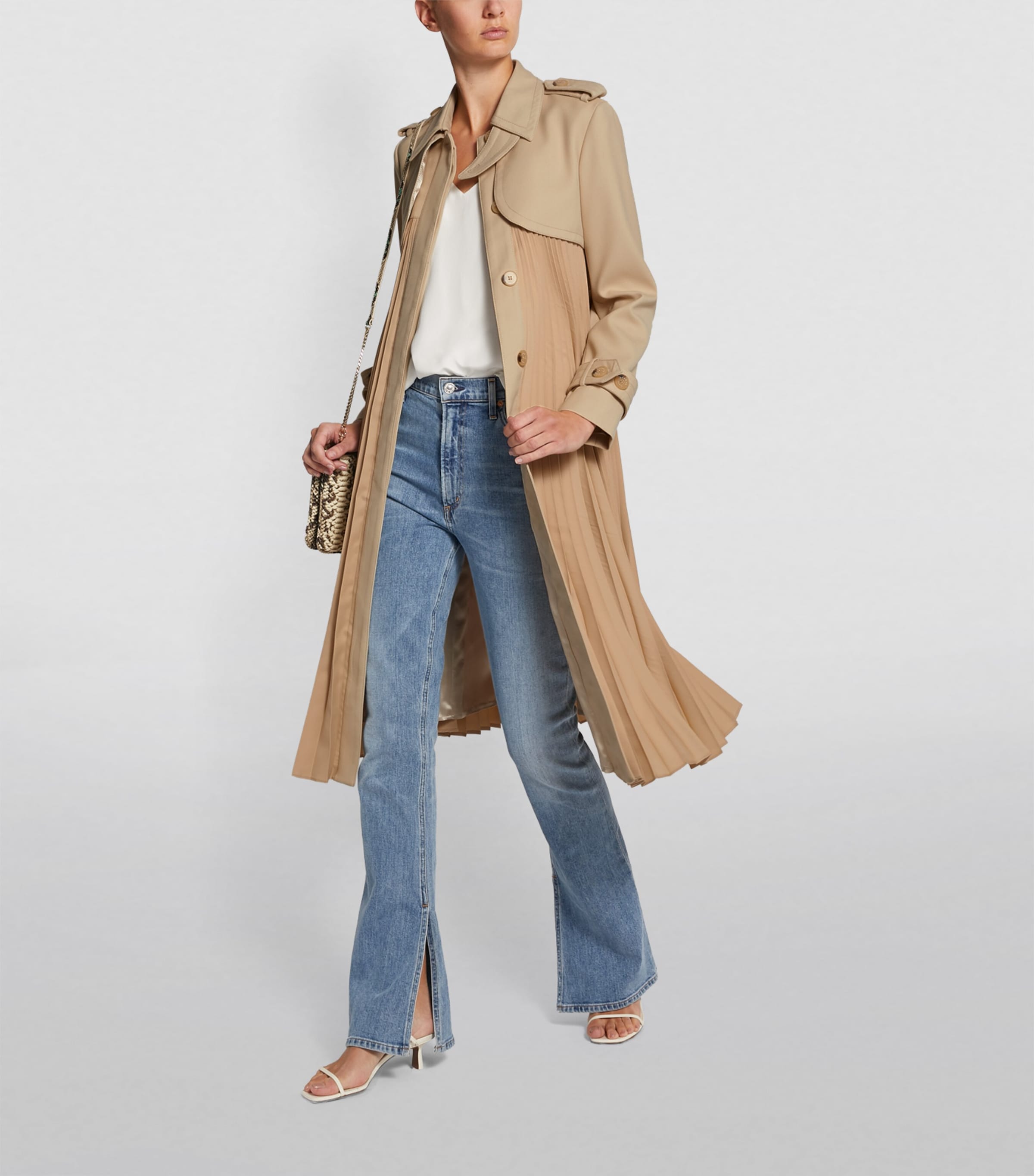 Pleated Trench Coat