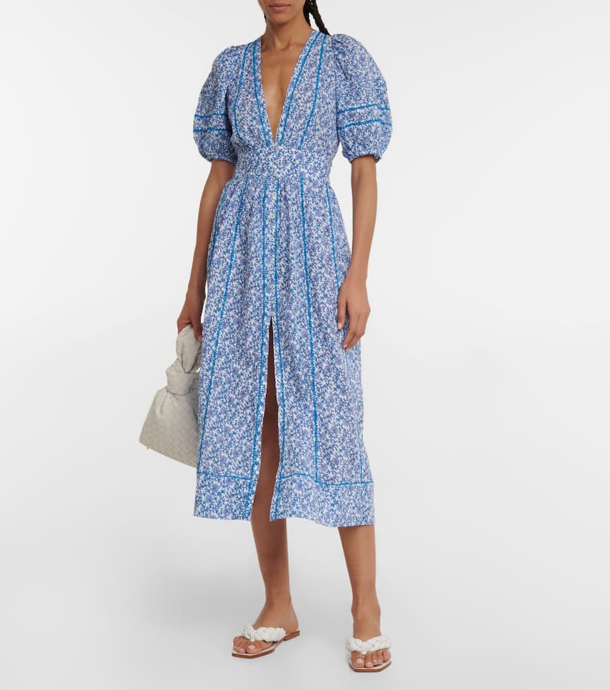 Reine floral midi dress