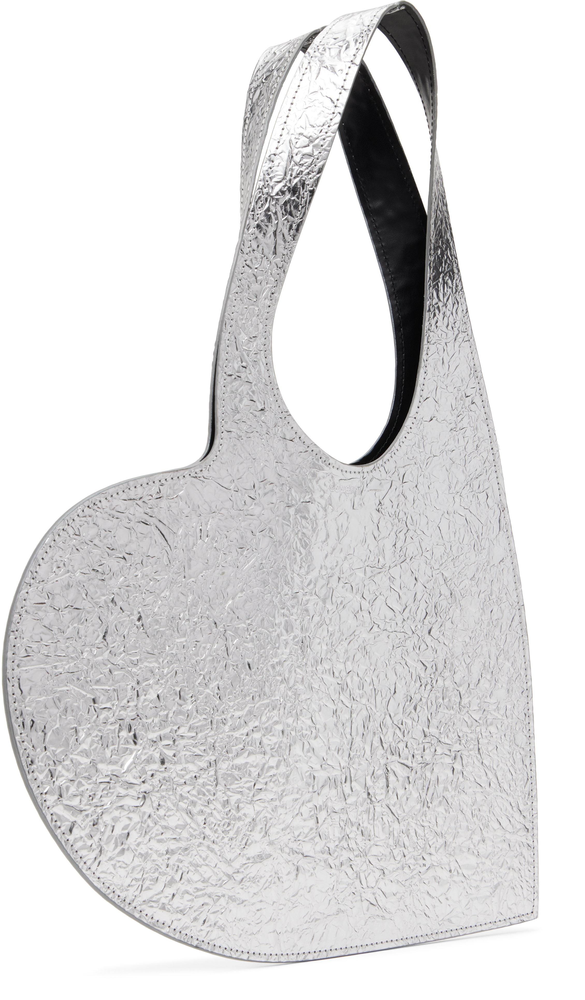 Coperni Silver Foil Mini Heart Tote