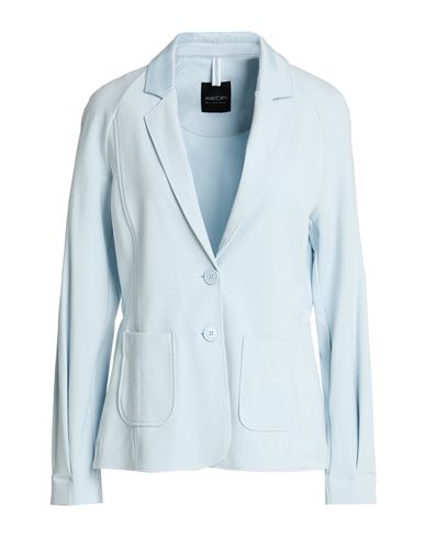Woman Blazer Light blue Size 3 Cotton, Modal, Elastane