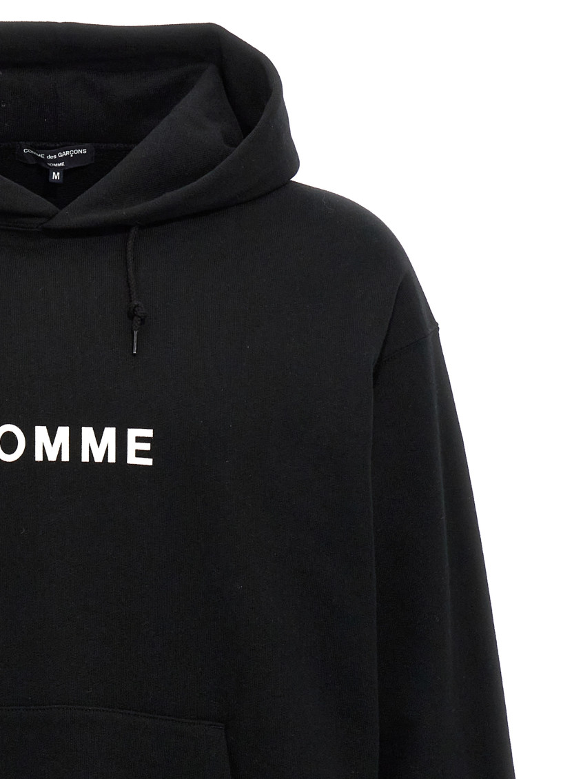 Black Logo Print Hoodie