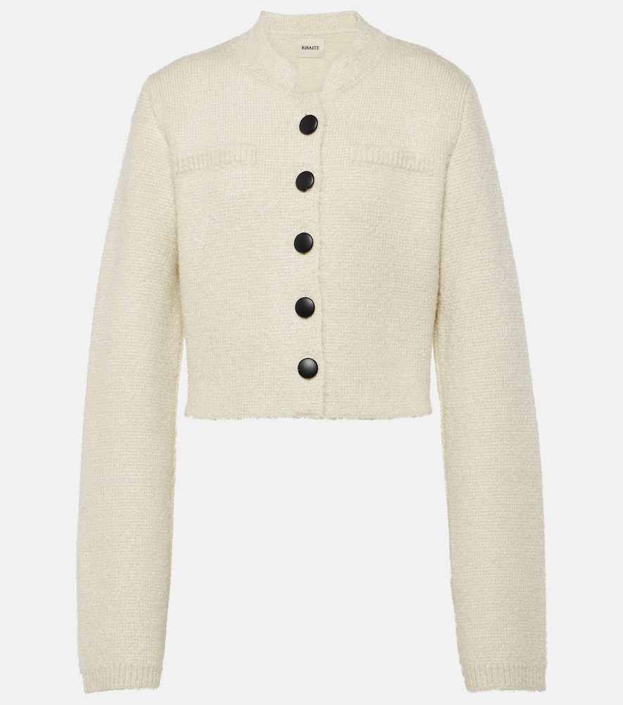 Ello cropped silk and cashmere jacket