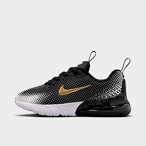 Little Kids Air Max Phoenix Stretch Lace Casual Shoes in Black/White/Metallic Gold