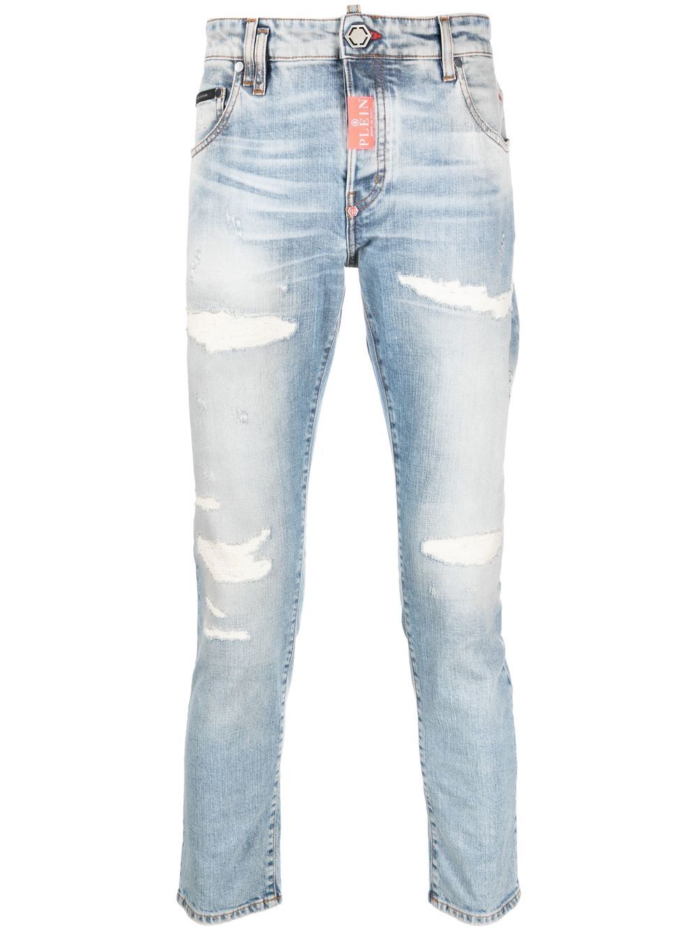 Distressed skinny jeans - Blue