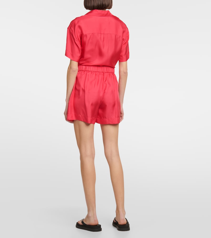 Asceno Zurich silk twill shorts