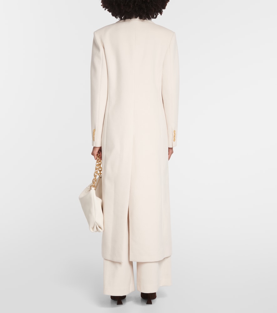 Floral-appliqué coat