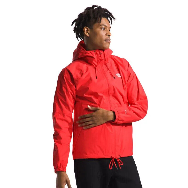 Men's Antora Rain Jacket NF0A7QF315Q Red Full Zip Hooded SGN12
