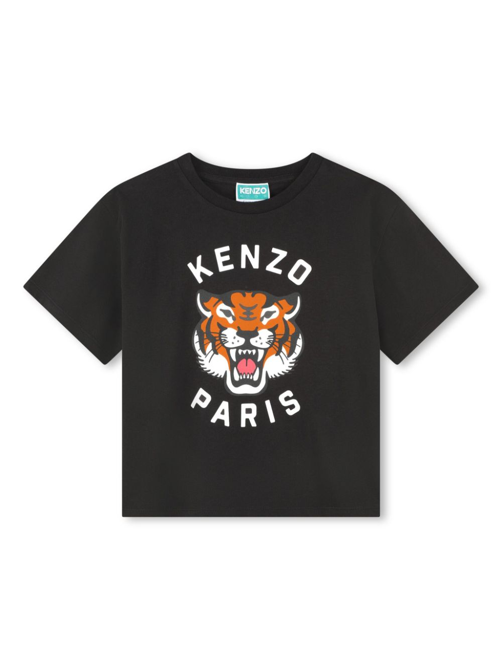 Stamped-motif t-shirt - Black