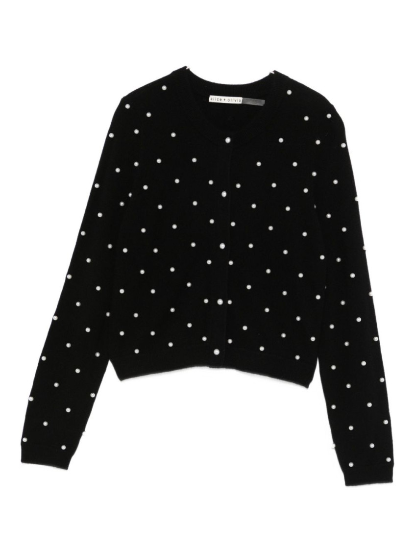 Black Embellished Crew Neck Sweater