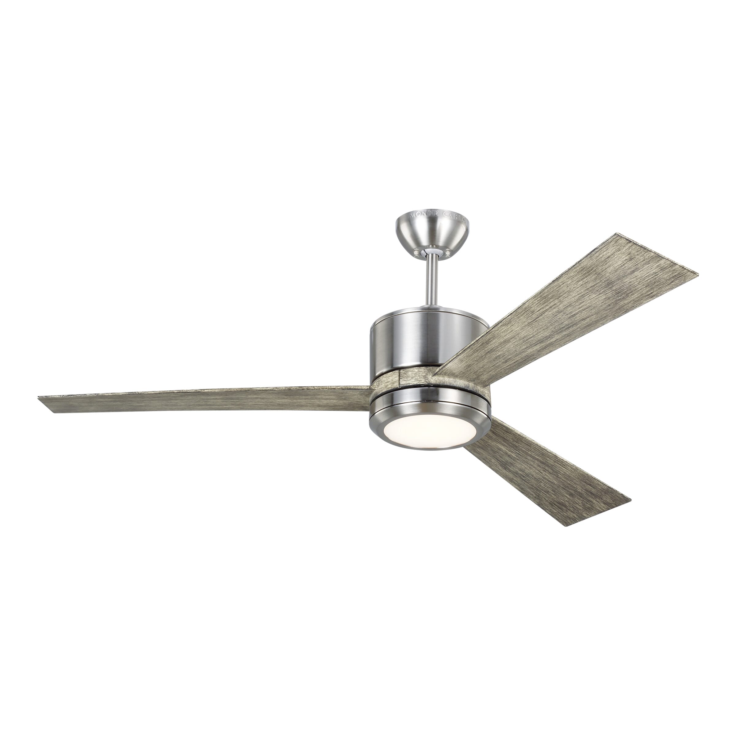 LED Vision 52" Indoor Ceiling Fan in Brushed Stee
