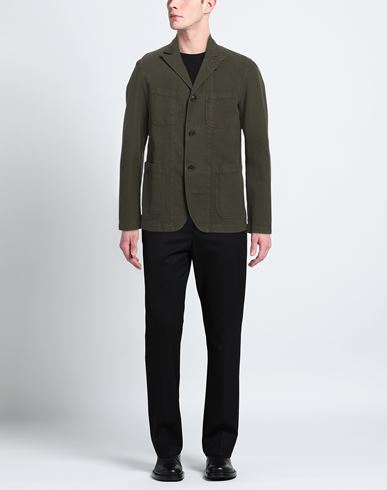 Montedoro Man Blazer Military green Size 38 Cotton, Elastane