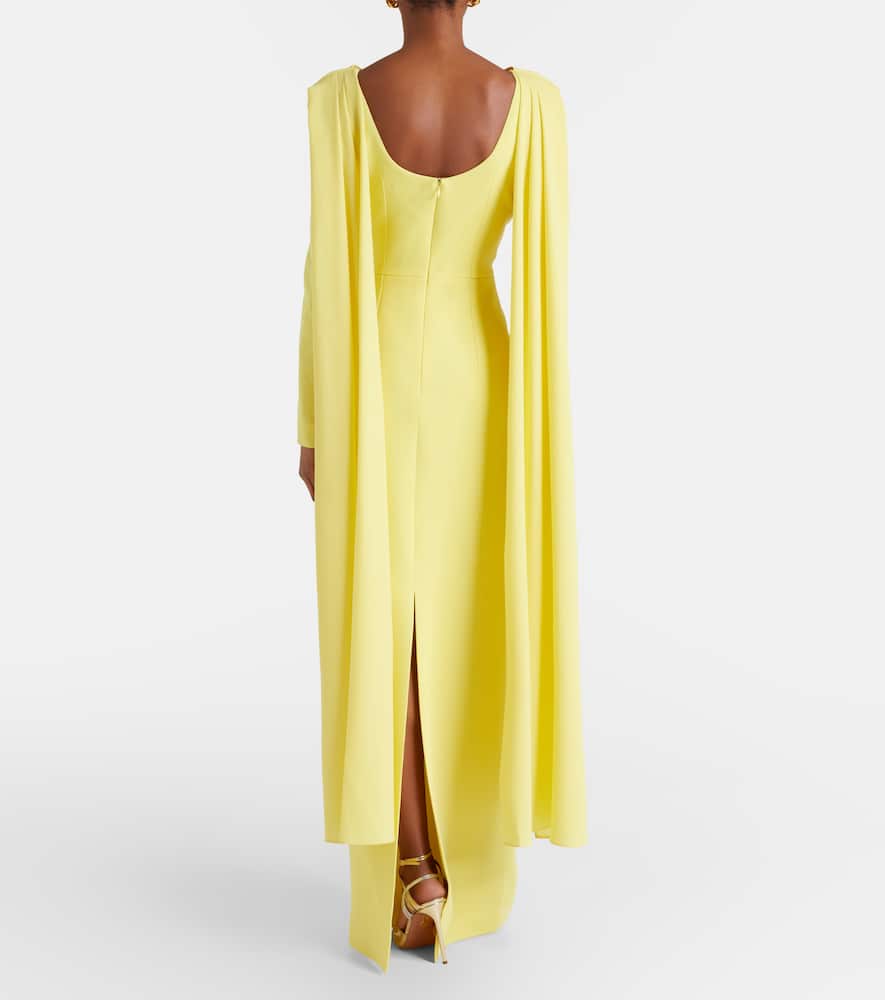 Zaira draped crêpe gown