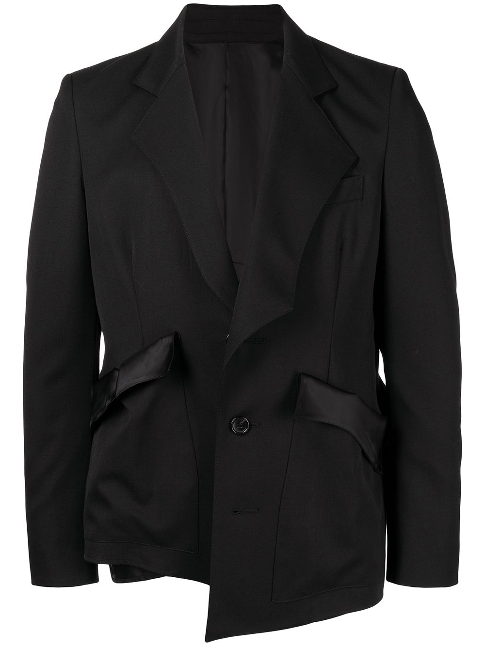 Asymmetric single-breasted blazer
