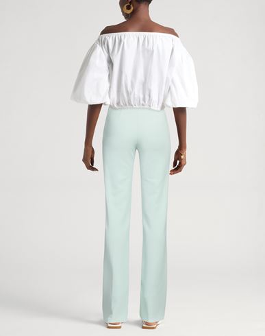Elisabetta Franchi Woman Pants Sage green Size 8 Polyester, Elastane