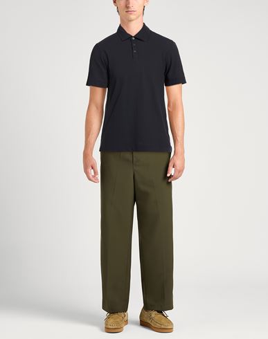 Man Polo shirt Midnight blue Size 40 Cotton, Elastane