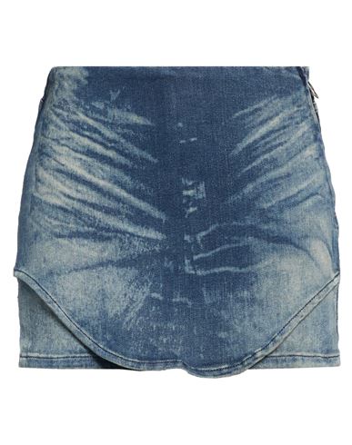 Woman Denim shorts Blue Size 24 Cotton, Elastomultiester, Elastane