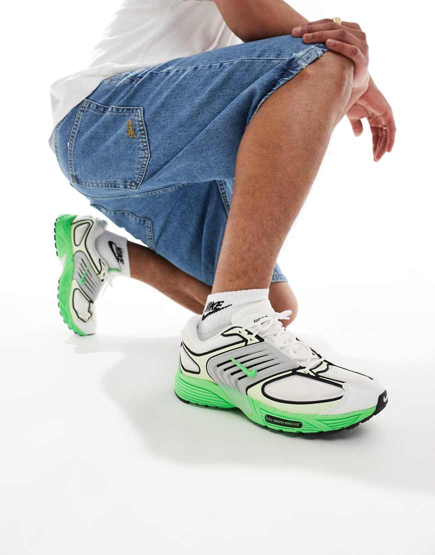 Nike Air Pegasus Wave sneakers in white and green