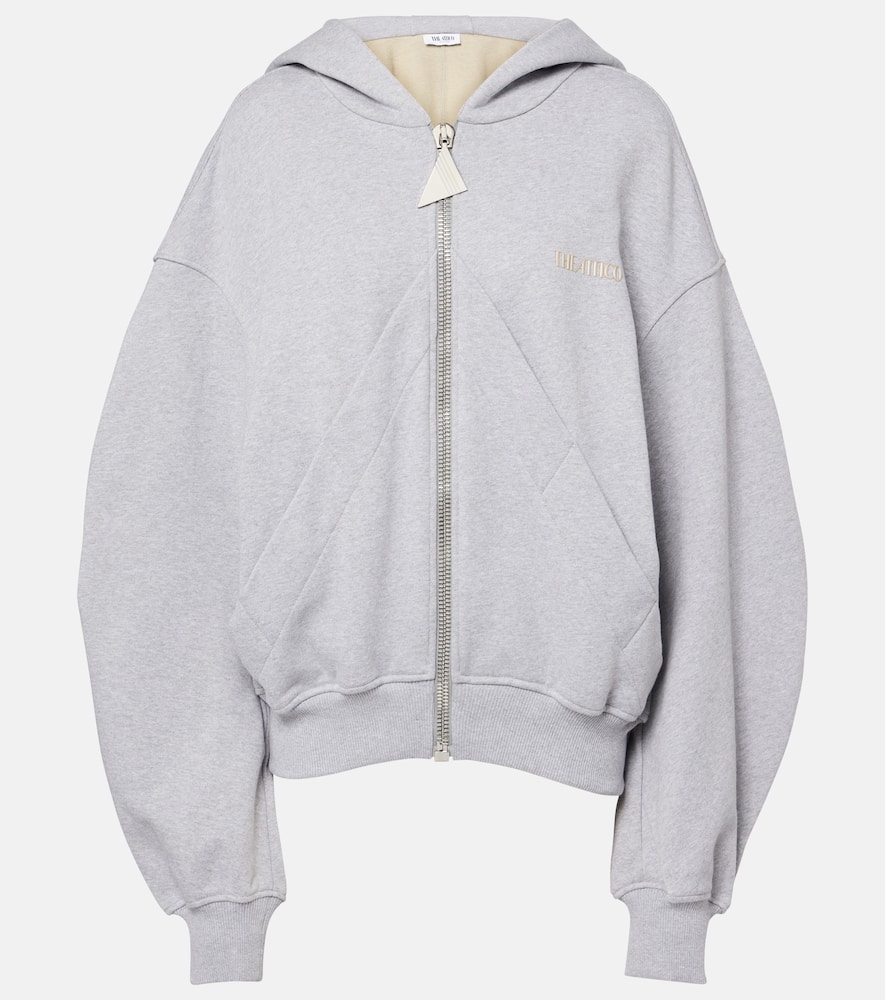 Logo cotton fleece hoodie