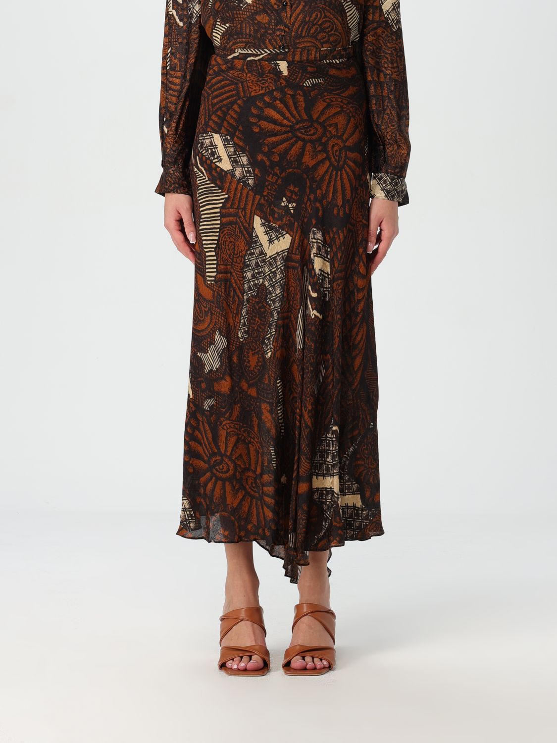 Skirt Woman color Brown