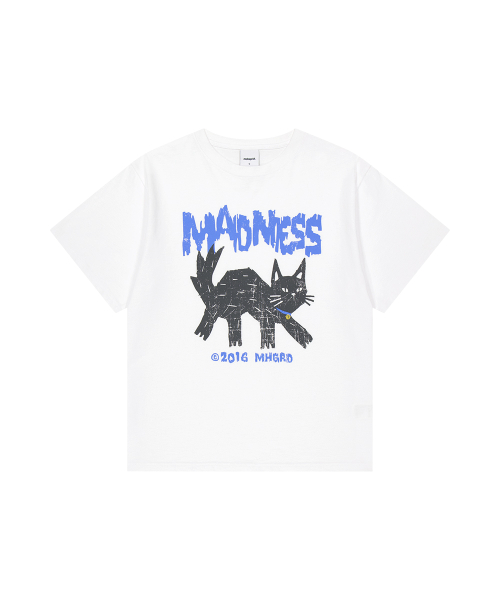 MADNESS CAT TEE WHITE