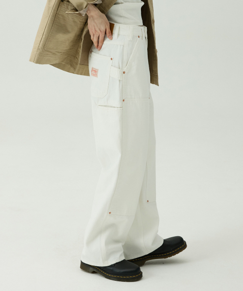 Parven 4405 Double Knee Carpenter Wide Fit Off-White Pants