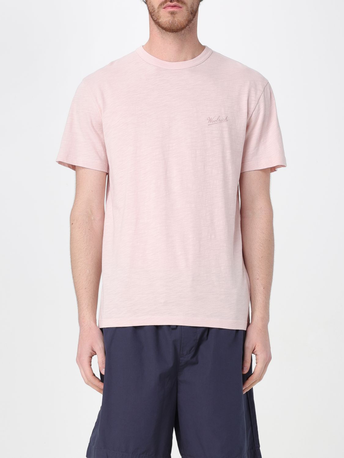 T-Shirt WOOLRICH Men color Pink